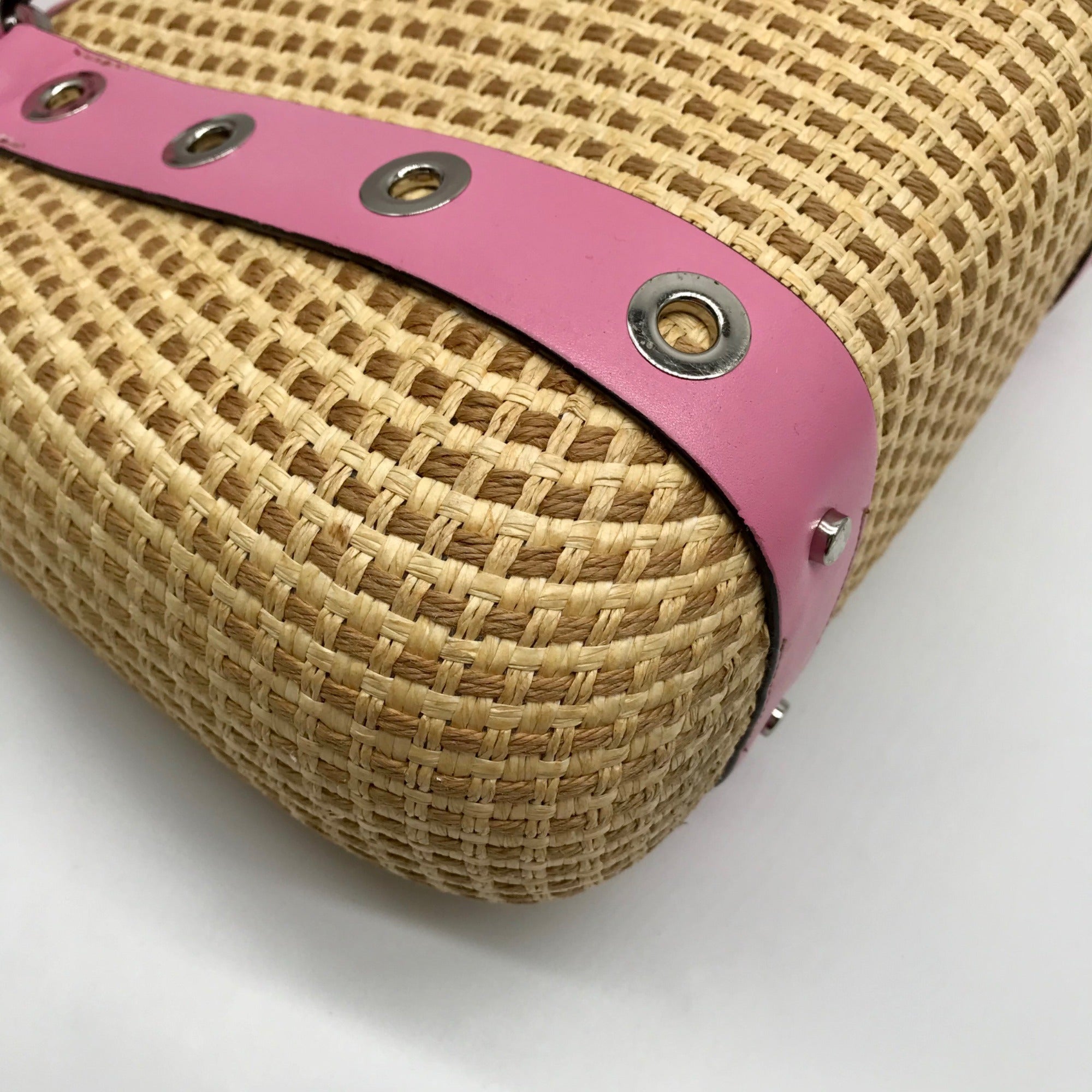 Maxx New York Pink Woven Shoulder Bag