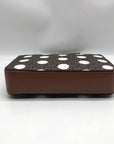 Michael Kors Brown Coated Canvas Jet Set Polkadot Crossbody Bag