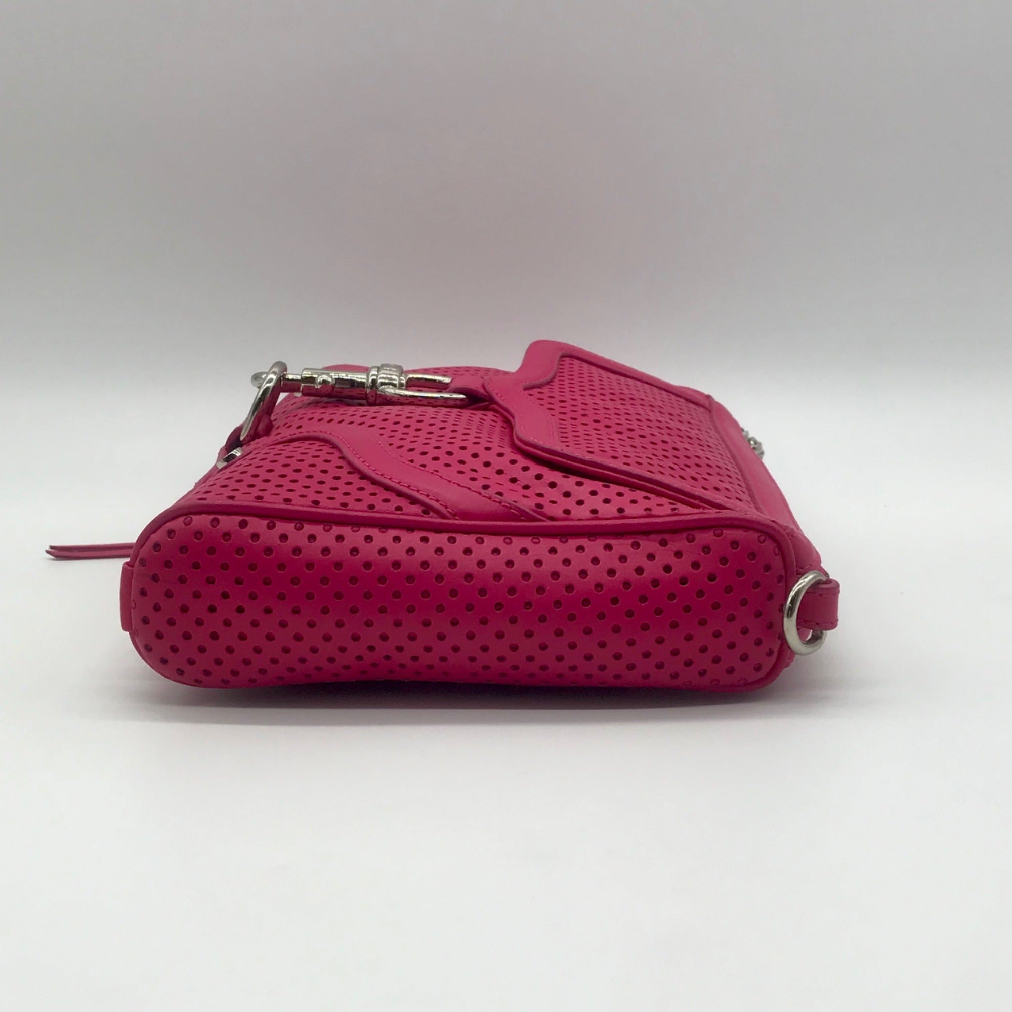 Rebecca Minkoff Pink Perforated Leather Crossbody Bag