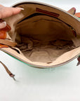 Dooney & Bourke Teal Nylon Double Zip Crossbody Bag