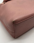 Brighton Pale Pink Pebbled Leather Bow Shoulder Bag