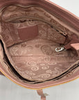 Brighton Pale Pink Pebbled Leather Bow Shoulder Bag