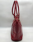 Brahmin Regal Red Mebourne Croc Embossed Asher Tote