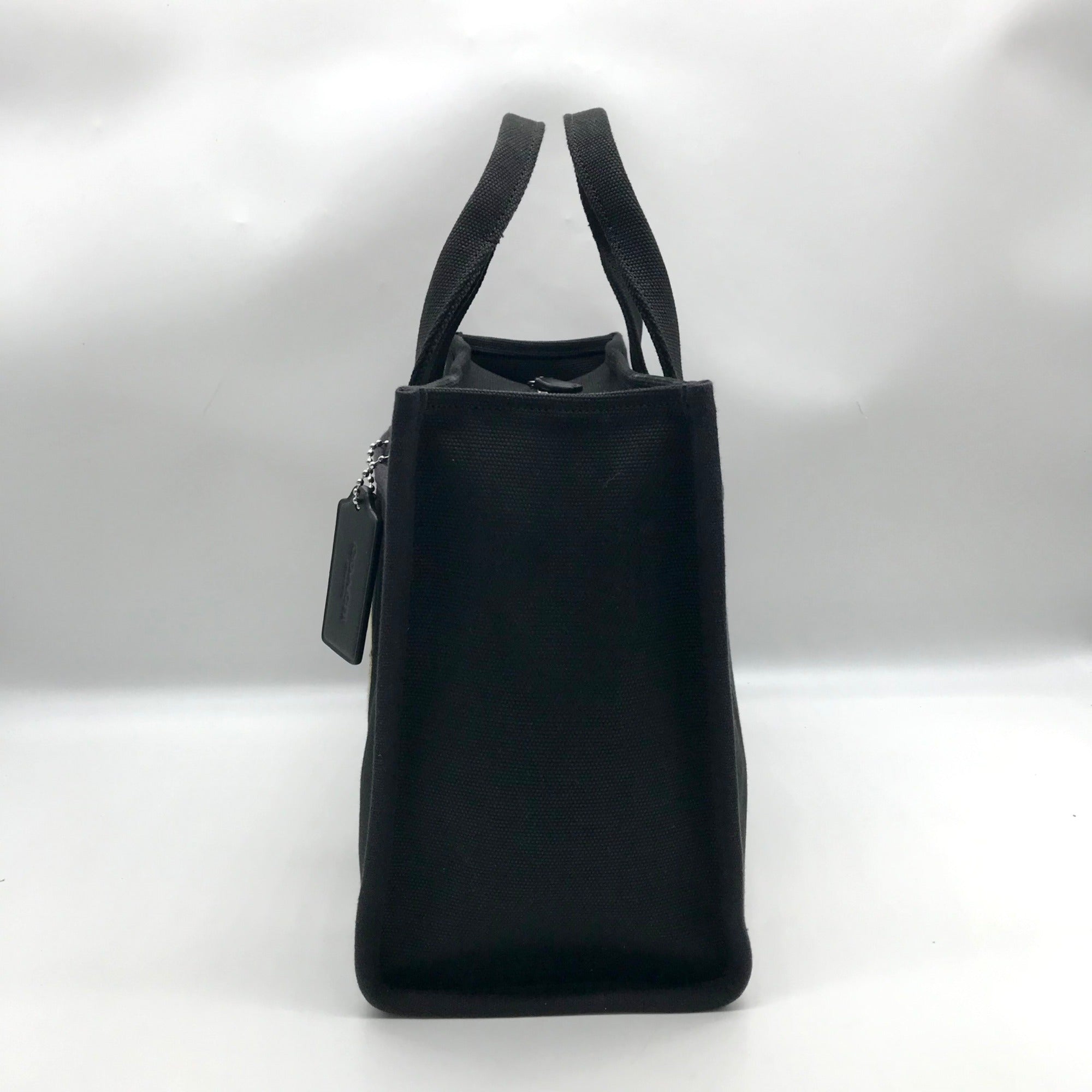 Coach Black Canvas Cargo Tote Bag 42 CP158