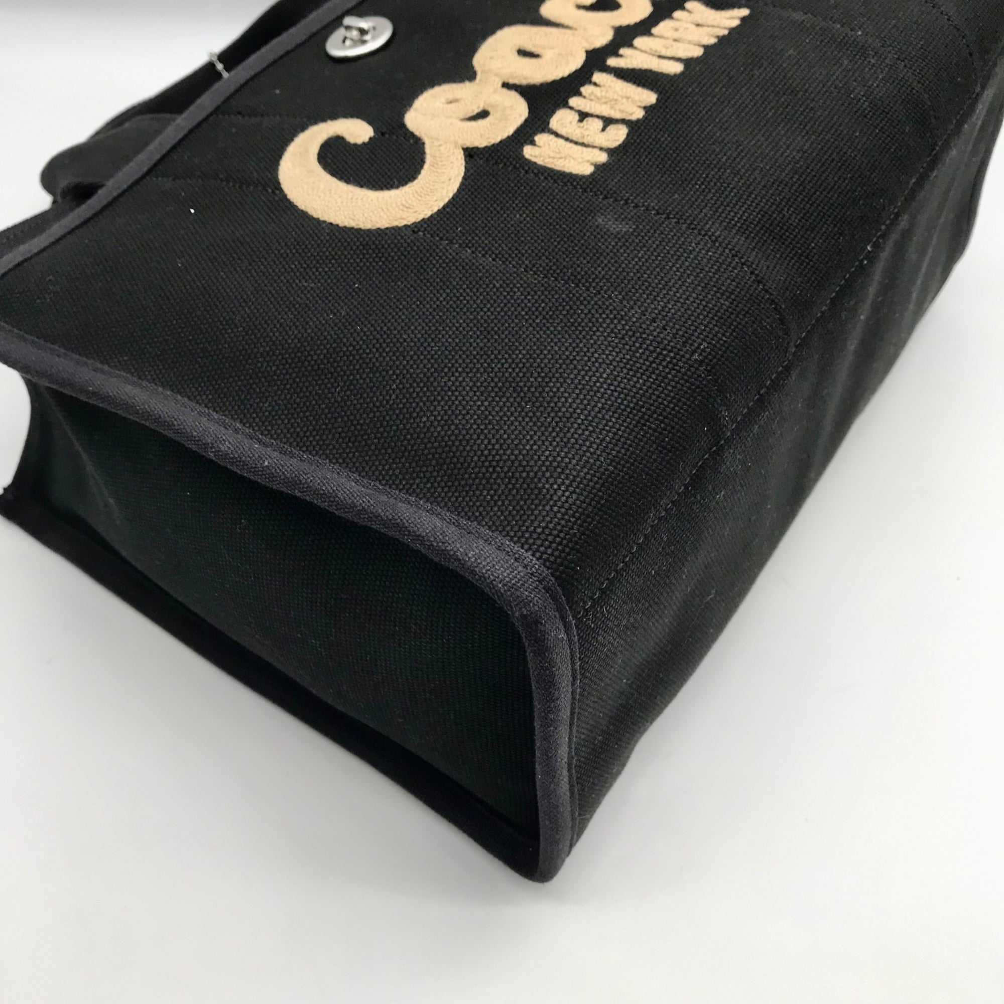 Coach Black Canvas Cargo Tote Bag 42 CP158