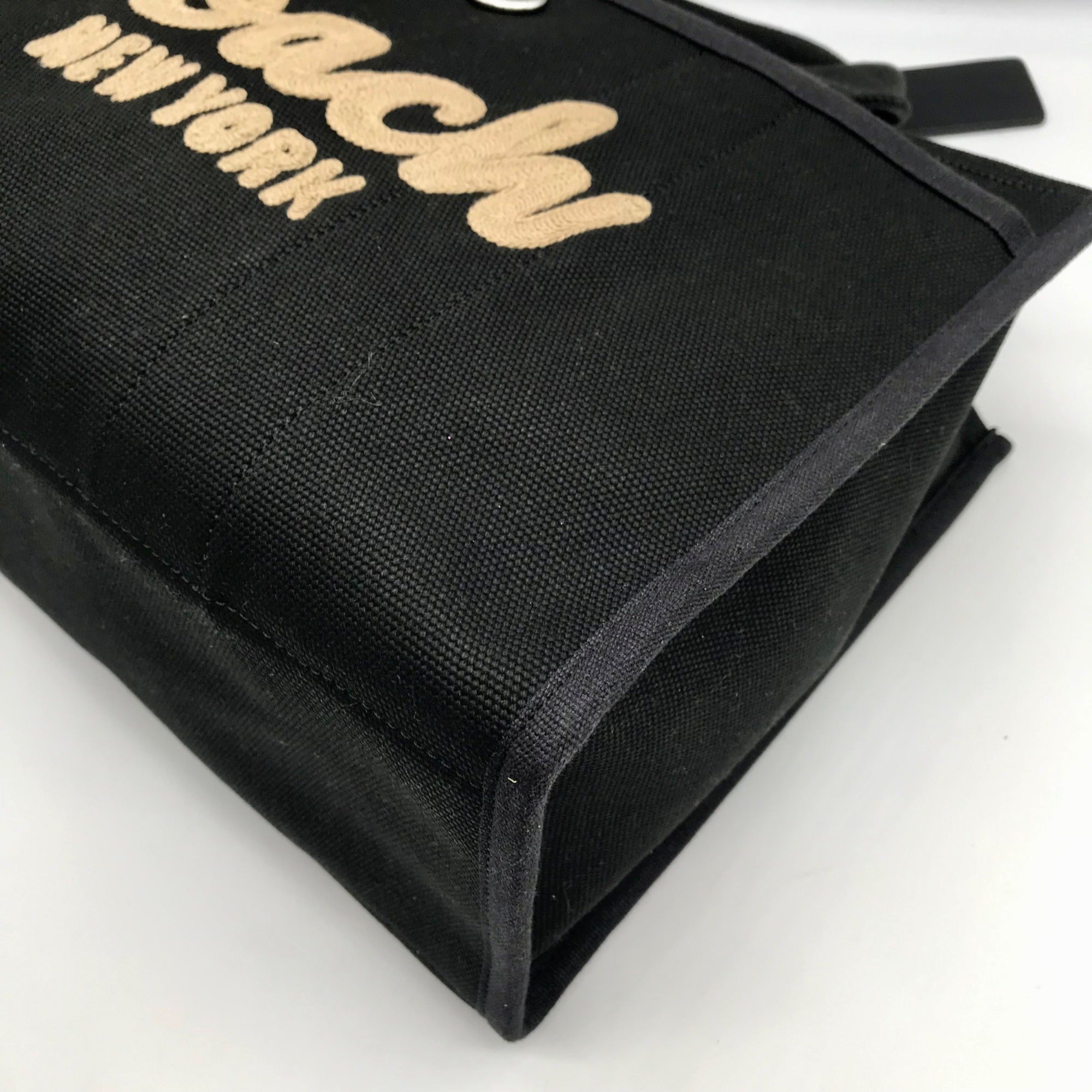 Coach Black Canvas Cargo Tote Bag 42 CP158