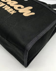 Coach Black Canvas Cargo Tote Bag 42 CP158