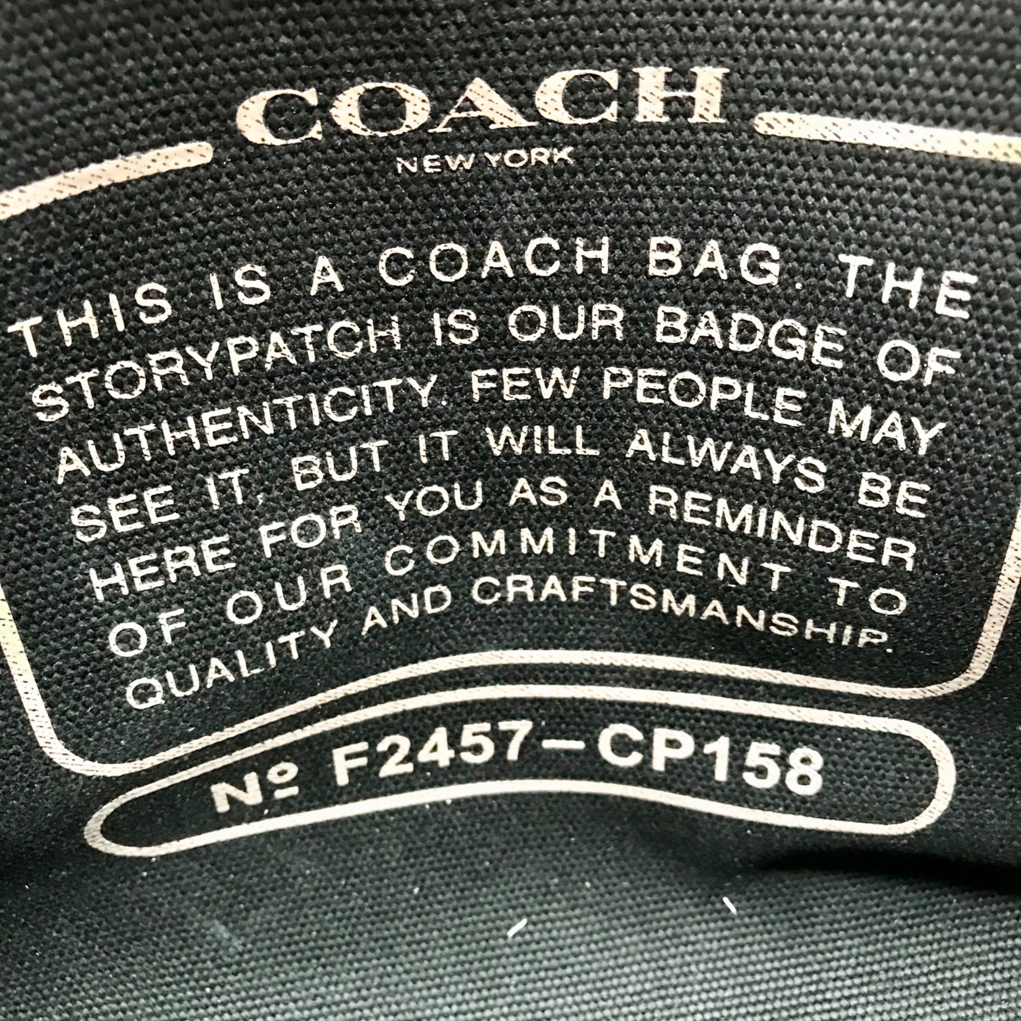 Coach Black Canvas Cargo Tote Bag 42 CP158