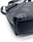 Adrenne Vittadini Black Coated Canvas Shoulder Bag