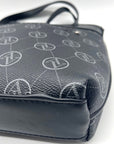 Adrenne Vittadini Black Coated Canvas Shoulder Bag