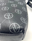 Adrenne Vittadini Black Coated Canvas Shoulder Bag