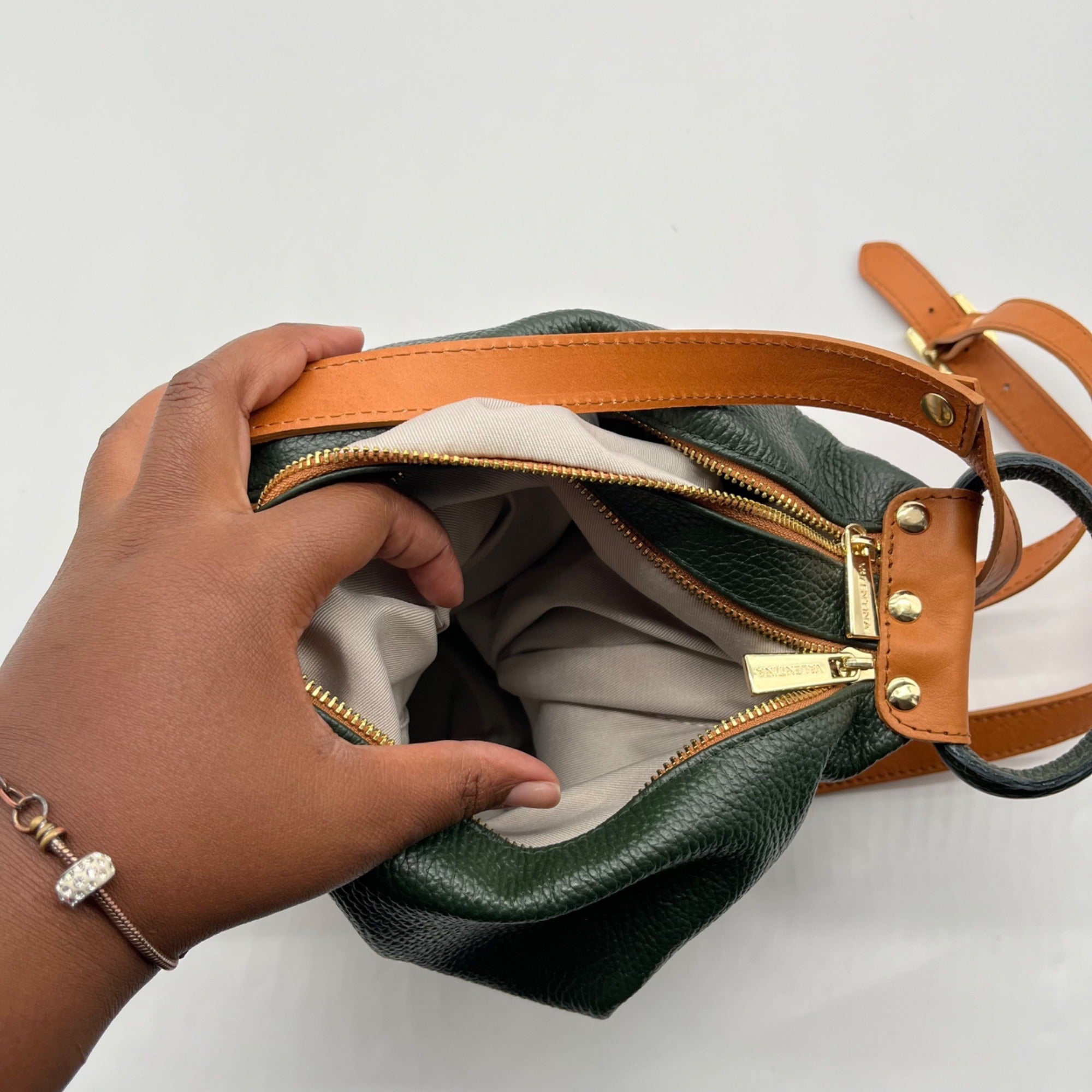 Valentina Firenze Leather Convertible Backpack and Purse