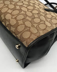 Coach Brown Monogram Jacquard Canvas Crosby Carryall Satchel