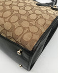 Coach Brown Monogram Jacquard Canvas Crosby Carryall Satchel