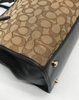 Coach Brown Monogram Jacquard Canvas Crosby Carryall Satchel
