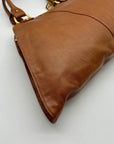 Fendi Brown Leather Devil Shoulder Bag
