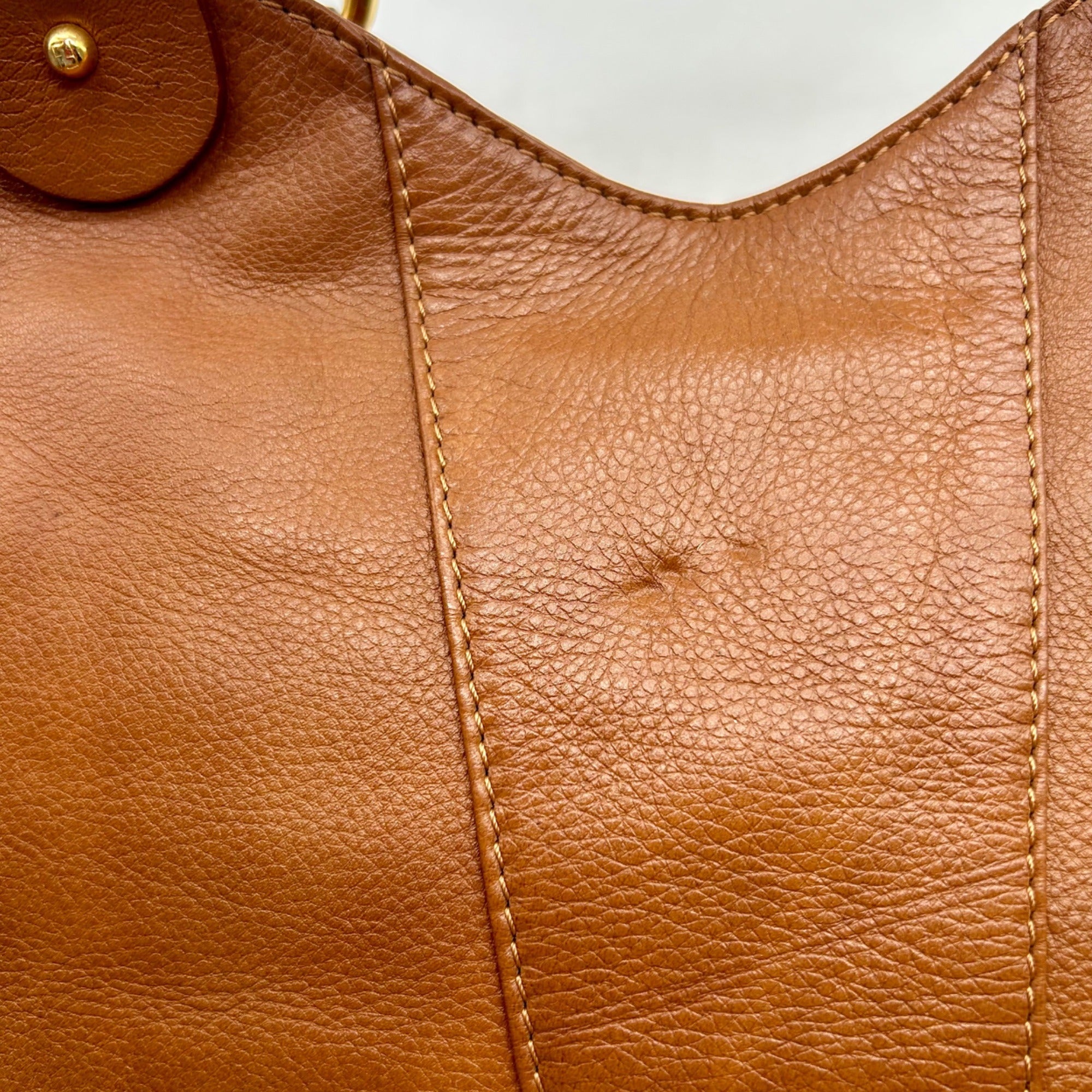 Fendi Brown Leather Devil Shoulder Bag