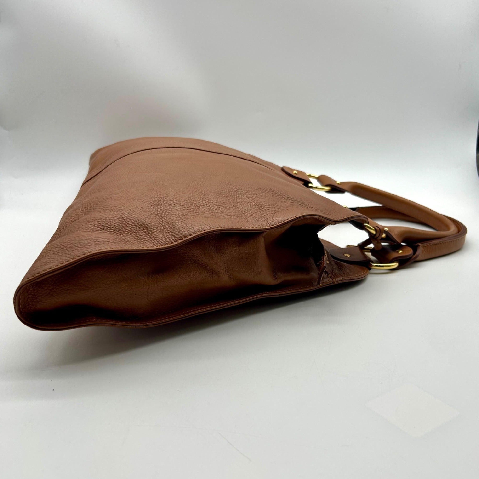 Fendi Brown Leather Devil Shoulder Bag