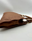 Fendi Brown Leather Devil Shoulder Bag