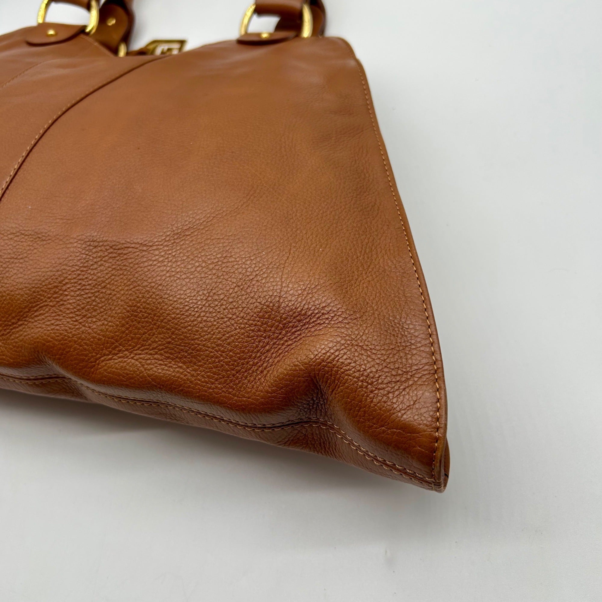 Fendi Brown Leather Devil Shoulder Bag