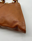 Fendi Brown Leather Devil Shoulder Bag