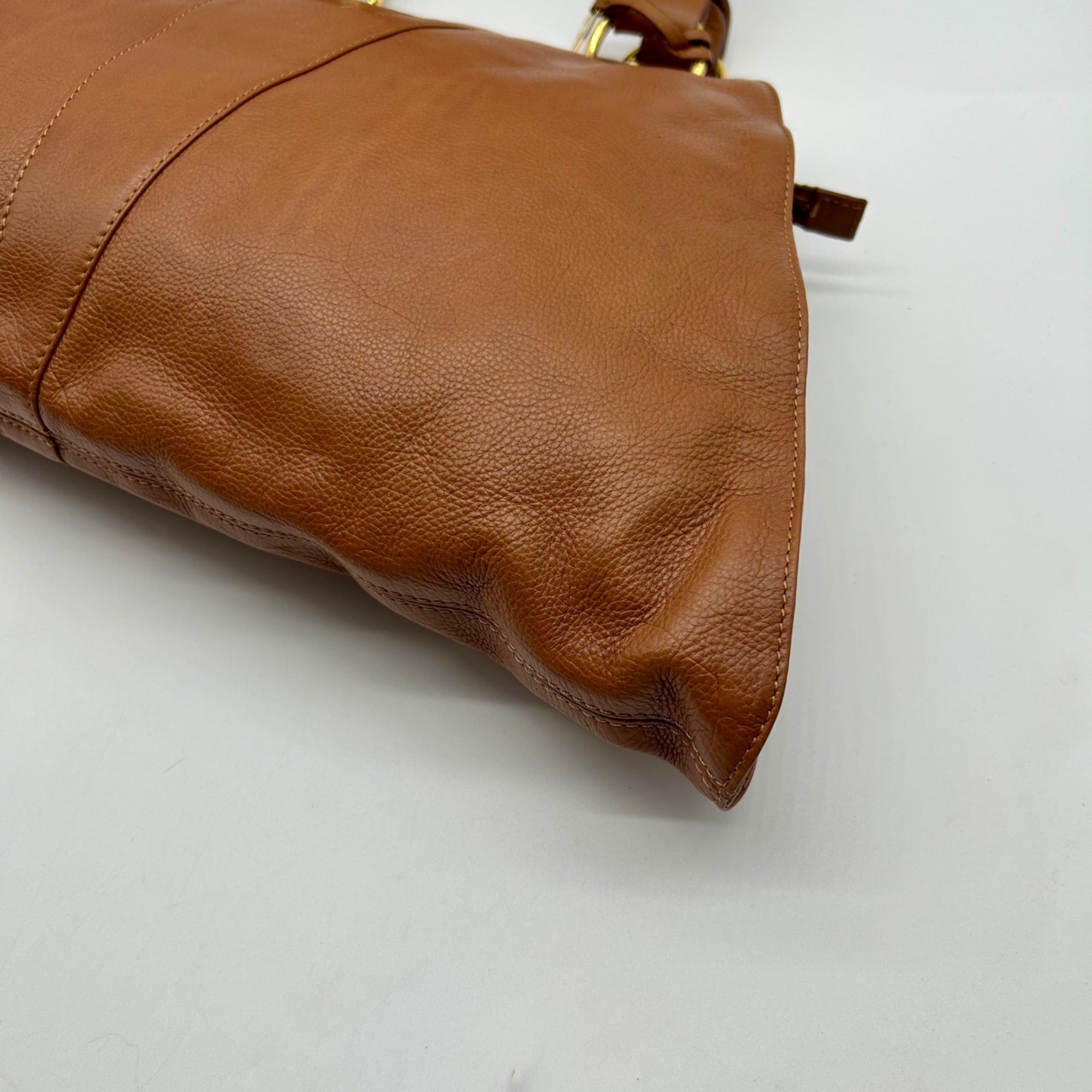 Fendi Brown Leather Devil Shoulder Bag
