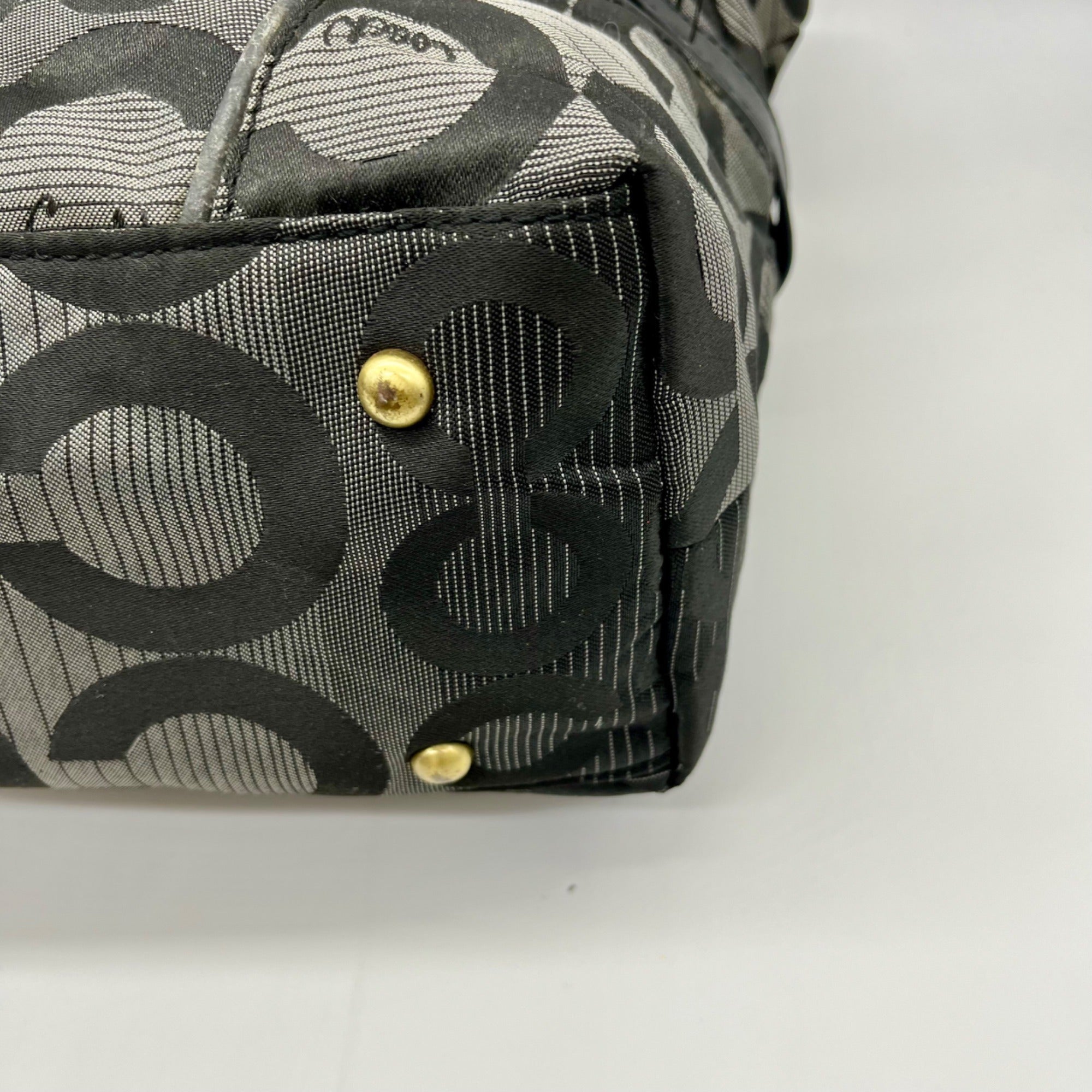 Coach Black Signature Canvas Hobo/Shoulder Bag 12960