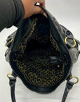 Coach Black Signature Canvas Hobo/Shoulder Bag 12960