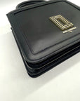 Karl Lagerfeld Black Paris Simone Leather Convertible Satchel