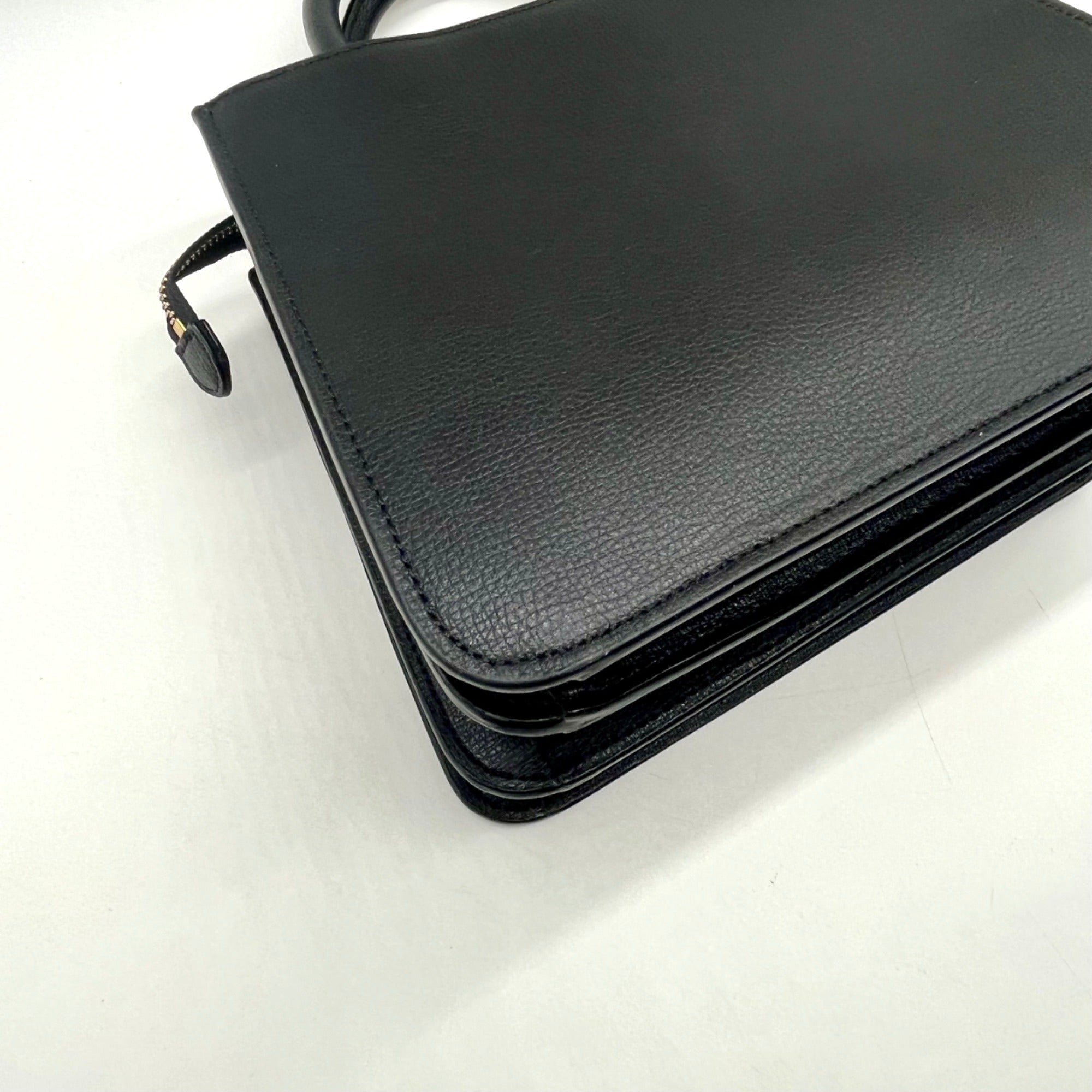 Karl Lagerfeld Black Paris Simone Leather Convertible Satchel