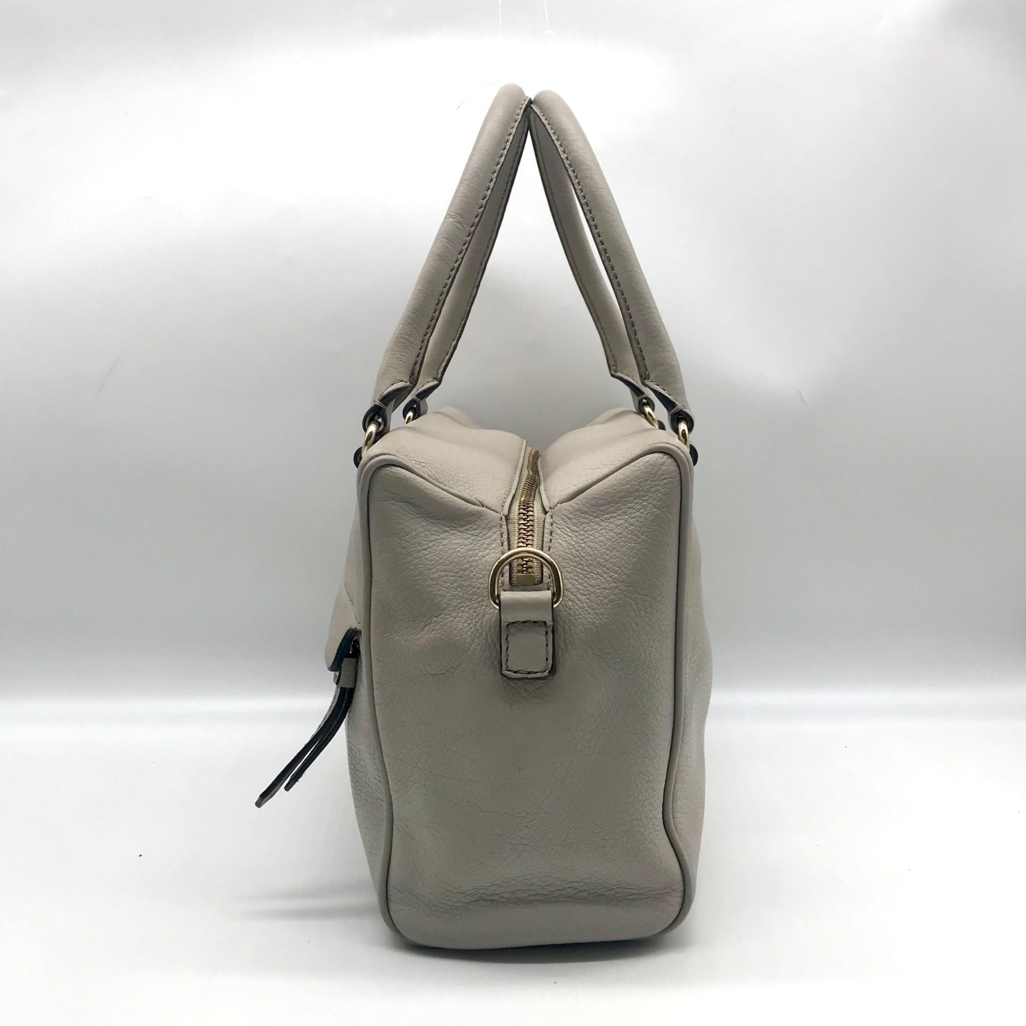 Kate Spade Cement Pebbled Leather Grant Park Alida Shoulder Bag