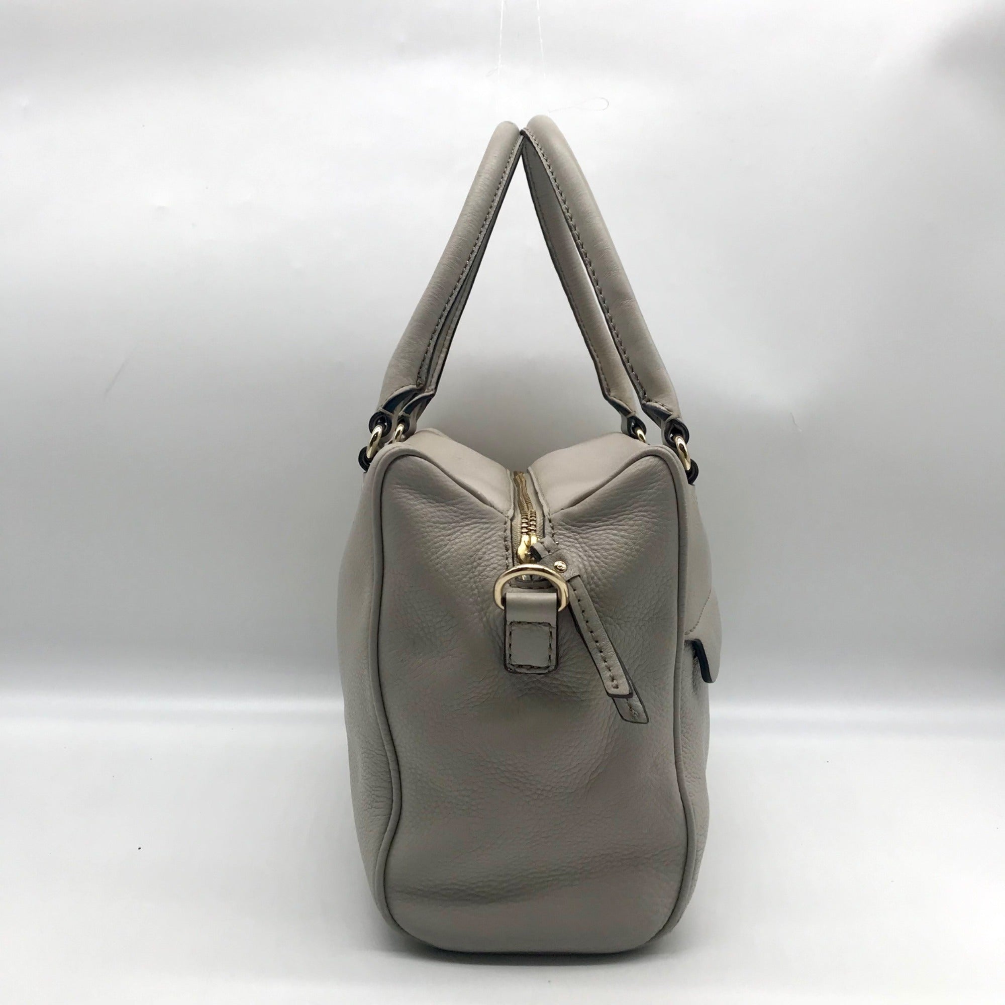 Kate Spade Cement Pebbled Leather Grant Park Alida Shoulder Bag