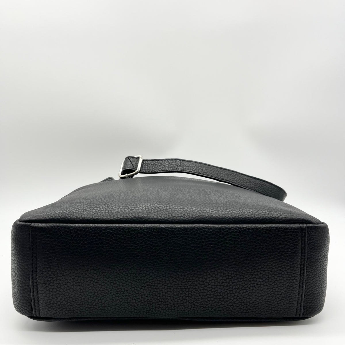 Mancini Black Pebbled Leather June Crossbody Bag