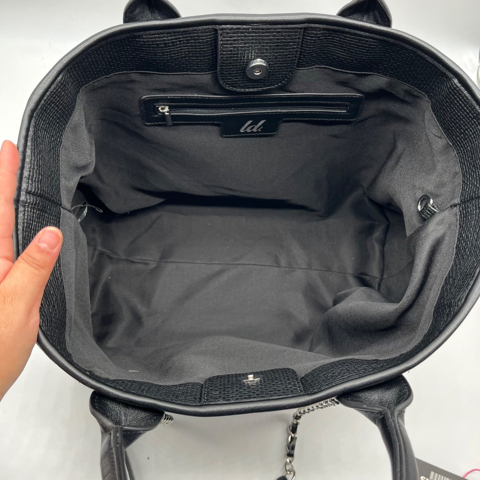 Like Dreams Black The Loyalist Maxi Tote Bag With Matching Pouch