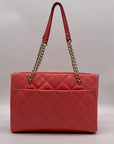 Kate Spade Coral Pink Quilted Leather Emerson Place Phoebe Tote