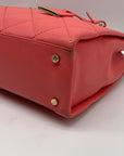 Kate Spade Coral Pink Quilted Leather Emerson Place Phoebe Tote