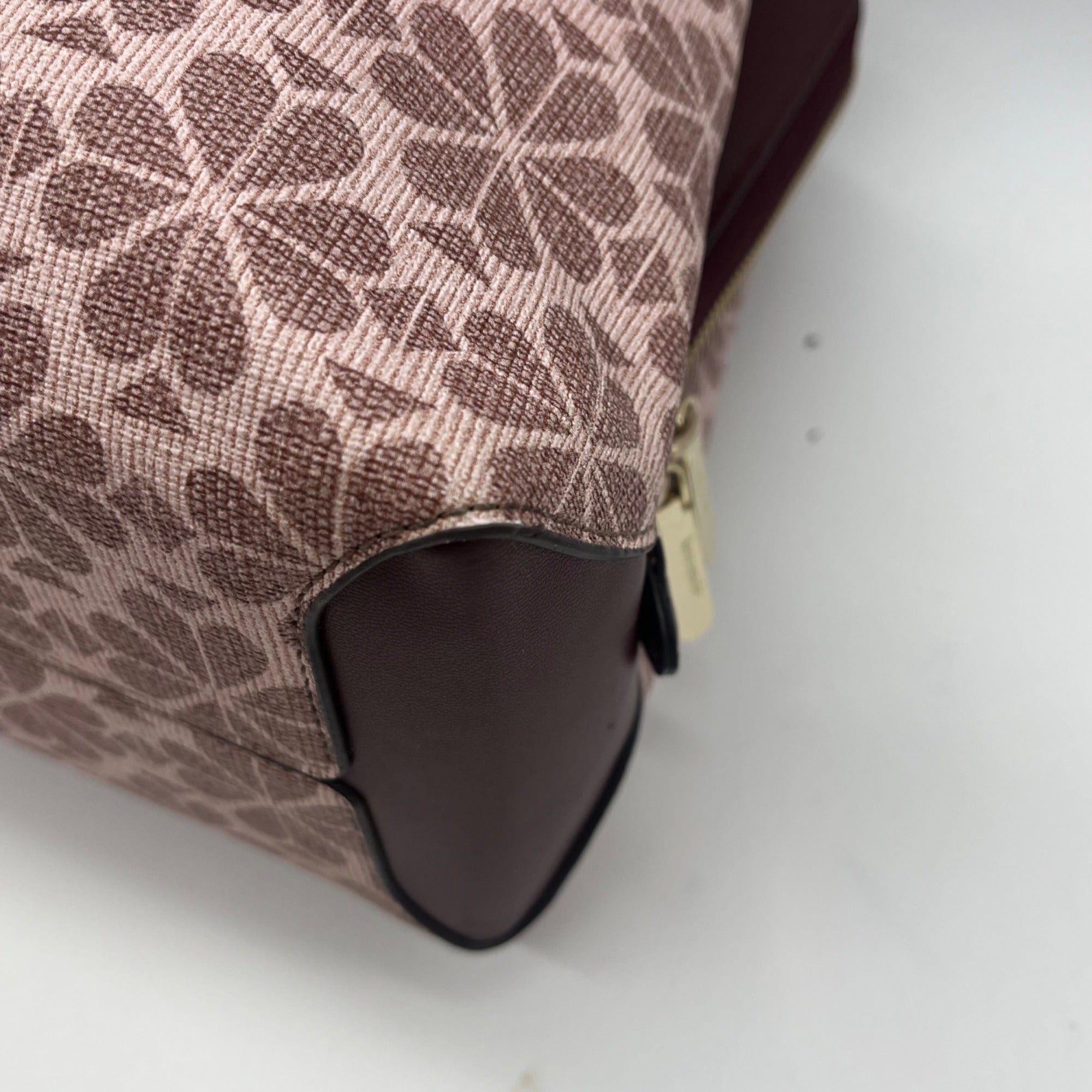 Kate Spade Pink Floral Print Coated Canvas Work Tote