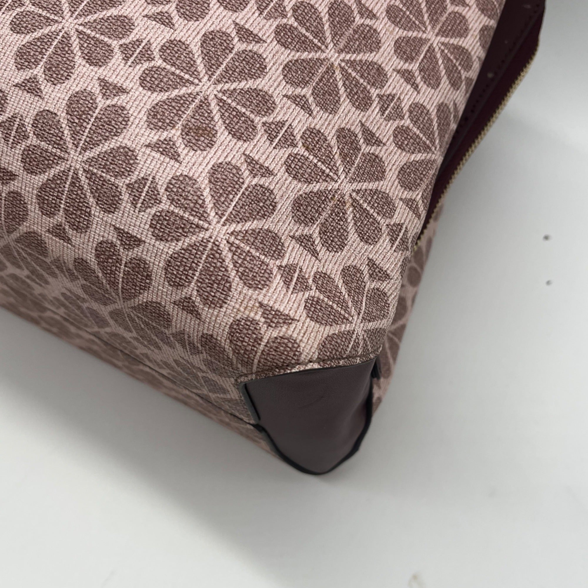 Kate Spade Pink Floral Print Coated Canvas Work Tote