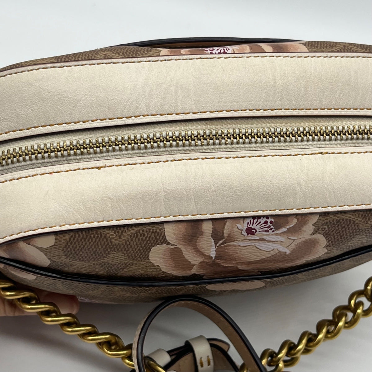 Coach Rose Print Signature Coated Canvas Crossbody Bag- 31695
