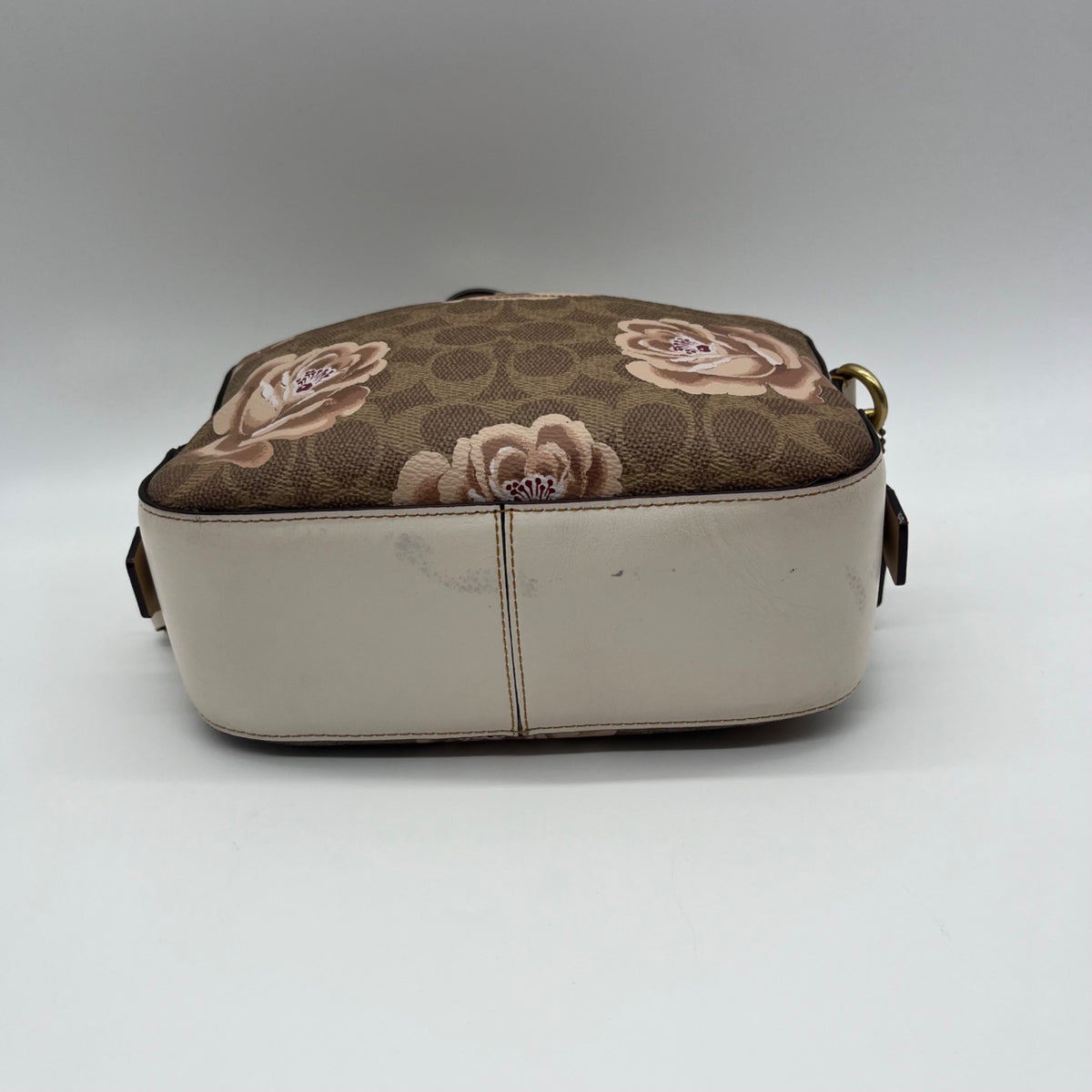 Coach Rose Print Signature Coated Canvas Crossbody Bag- 31695