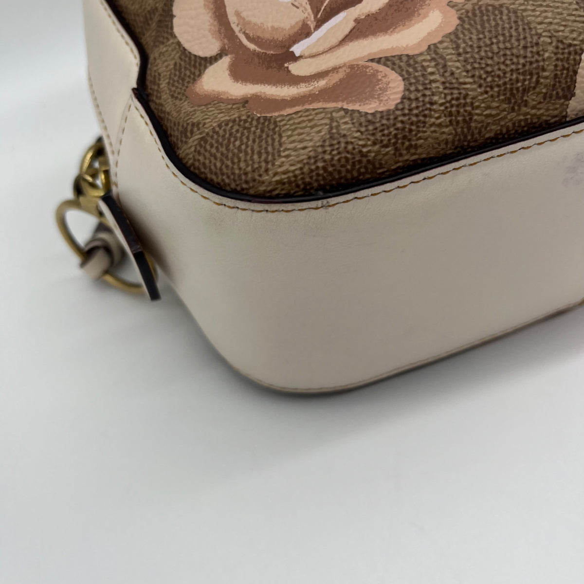 Coach Rose Print Signature Coated Canvas Crossbody Bag- 31695