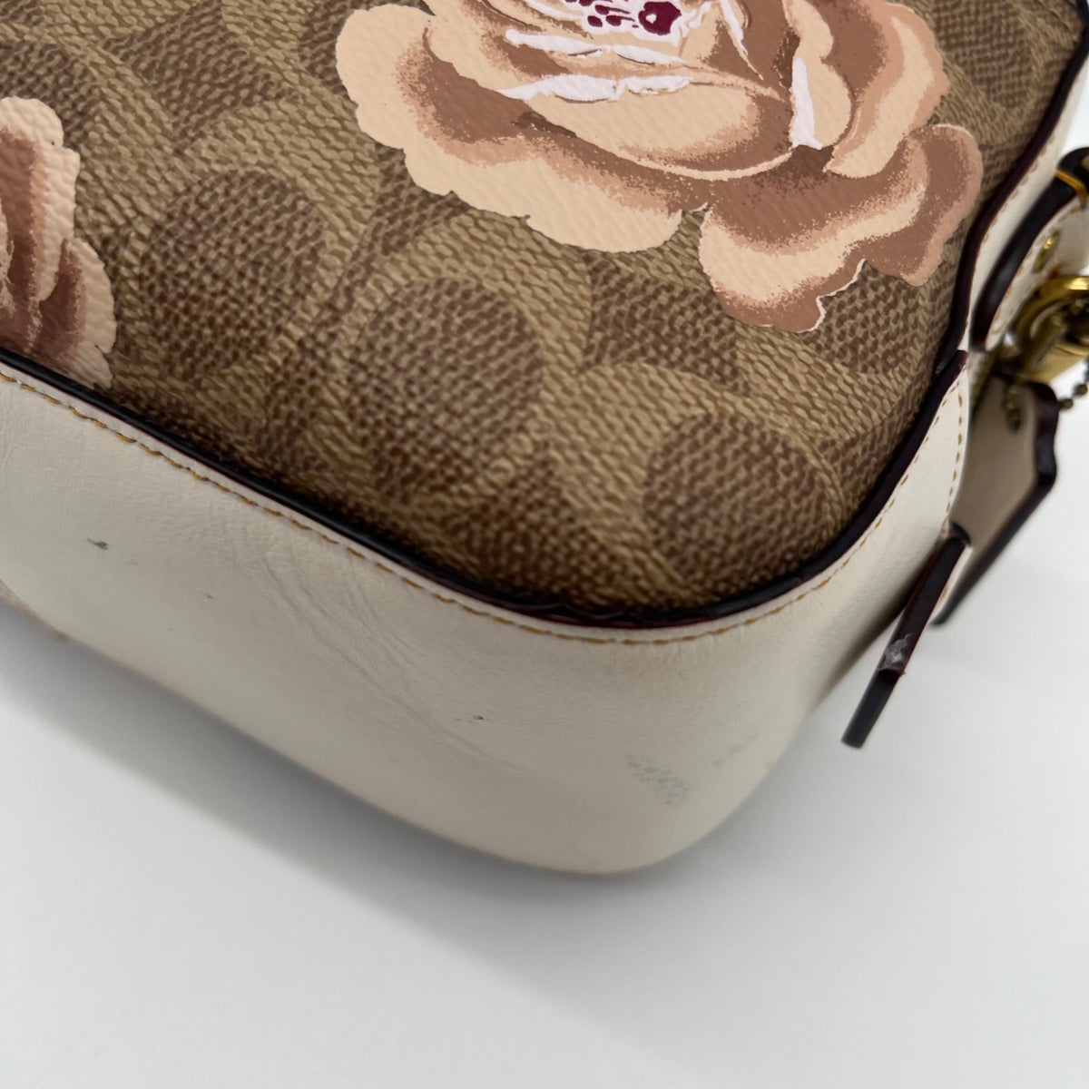 Coach Rose Print Signature Coated Canvas Crossbody Bag- 31695