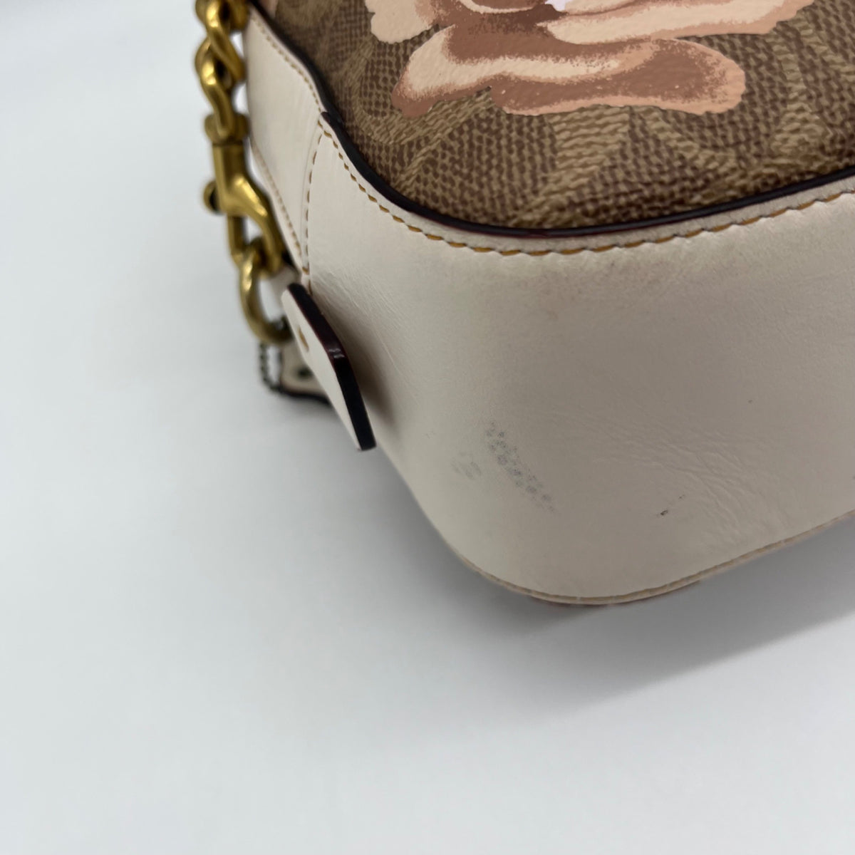 Coach Rose Print Signature Coated Canvas Crossbody Bag- 31695