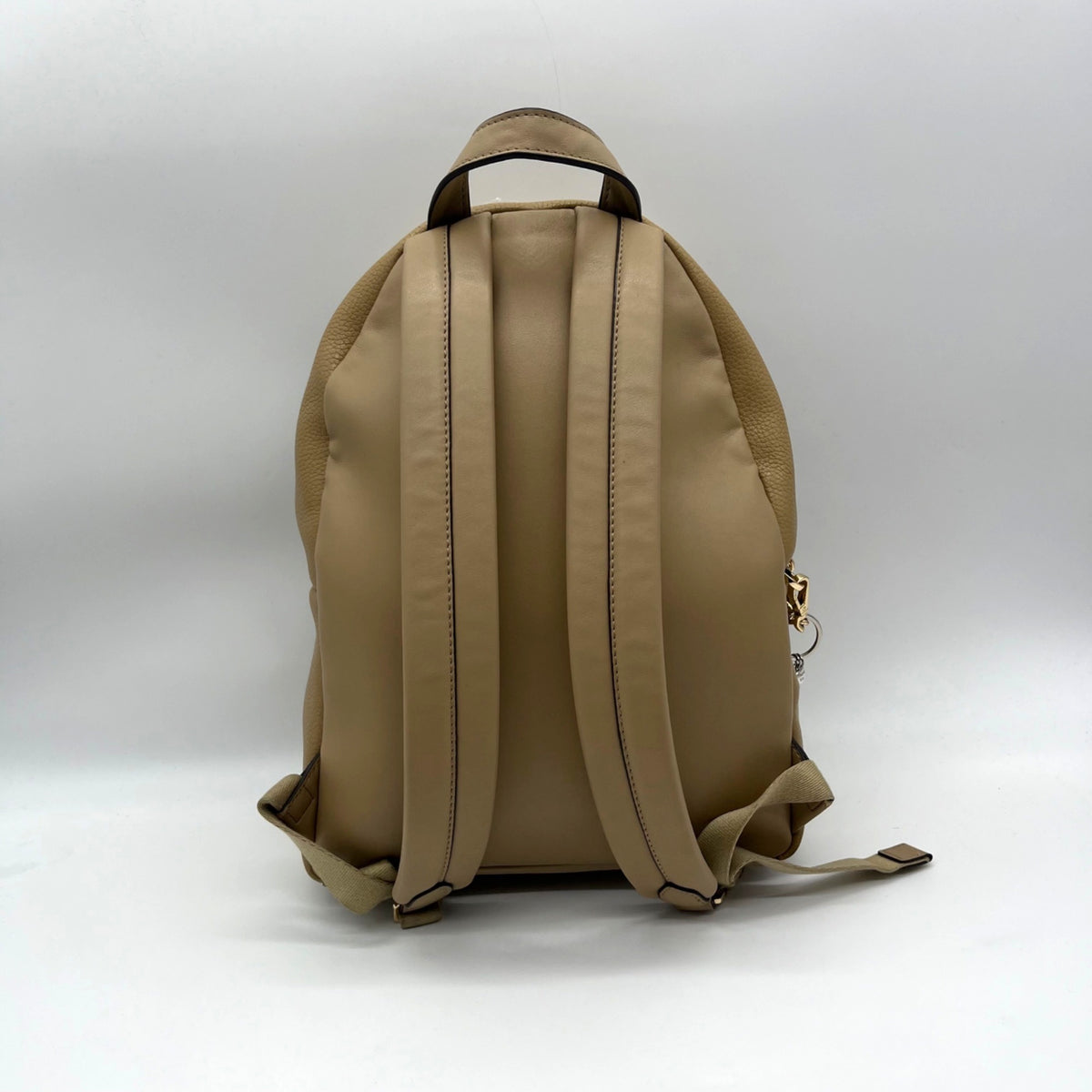 Michael Kors Tan Pebbled Leather Backpack And Pouch