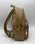 Michael Kors Tan Pebbled Leather Backpack And Pouch