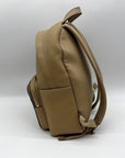Michael Kors Tan Pebbled Leather Backpack And Pouch