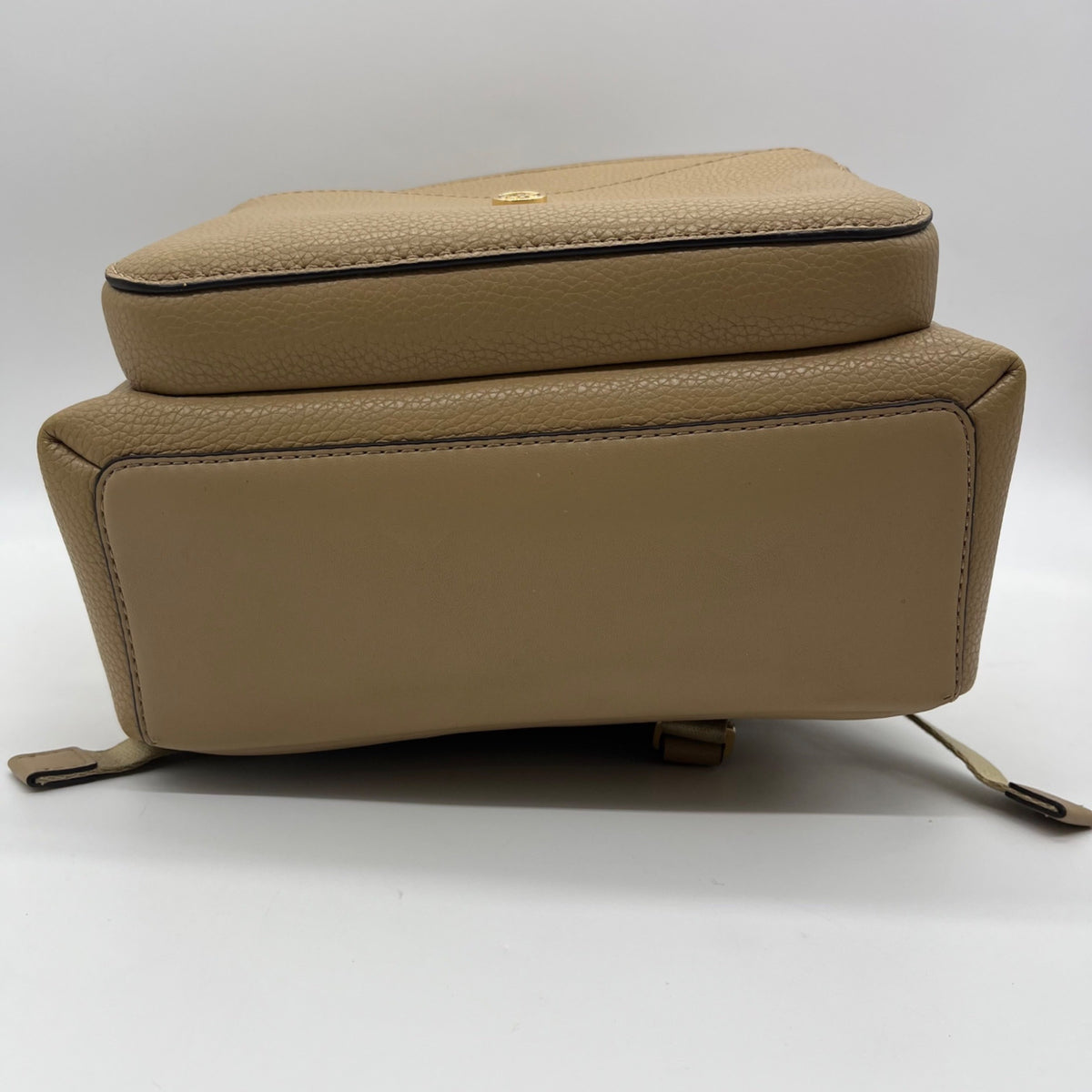 Michael Kors Tan Pebbled Leather Backpack And Pouch