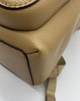 Michael Kors Tan Pebbled Leather Backpack And Pouch