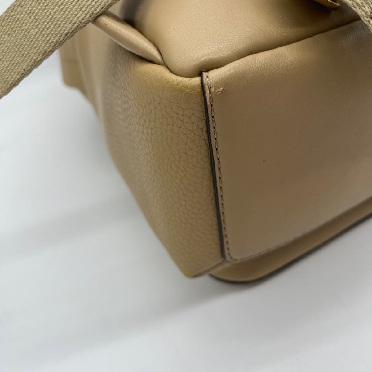 Michael Kors Tan Pebbled Leather Backpack And Pouch