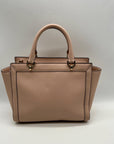 Michael Kors Pink Saffiano Leather Tina TZ Satchel Bag